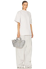 Balenciaga Xs Bistro Basket Bag in Silver, view 2, click to view large image.