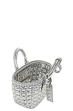 Balenciaga Xs Bistro Basket Bag in Silver, view 5, click to view large image.