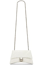 Balenciaga Crush Wallet On Chain in Optic White, view 6, click to view large image.