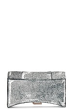 Balenciaga Hourglass Denim Printed Wallet On Chain Bag in Black, view 3, click to view large image.