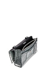 Balenciaga Hourglass Denim Printed Wallet On Chain Bag in Black, view 5, click to view large image.