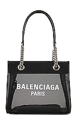 Balenciaga Small Duty Free Tote Bag in Black & White, view 1, click to view large image.