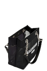 Balenciaga Small Duty Free Tote Bag in Black & White, view 5, click to view large image.