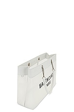 Balenciaga Large Duty Free Tote Bag in White & Black, view 5, click to view large image.