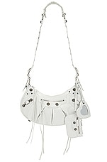Balenciaga Small Le Cagole Shoulder Bag in Optic White, view 1, click to view large image.