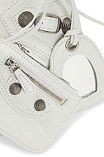 Balenciaga Small Le Cagole Shoulder Bag in Optic White, view 7, click to view large image.