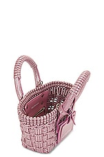 Balenciaga Xxs Bistro Basket Bag in Sweet Pink & White, view 5, click to view large image.