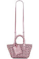 Balenciaga Xxs Bistro Basket Bag in Sweet Pink & White, view 6, click to view large image.