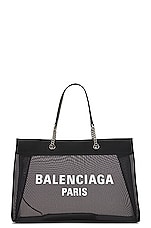 Balenciaga Large Duty Free Tote Bag in Black & White, view 1, click to view large image.