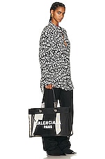 Balenciaga Large Duty Free Tote Bag in Black & White, view 2, click to view large image.