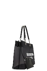 Balenciaga Large Duty Free Tote Bag in Black & White, view 4, click to view large image.