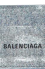 Balenciaga Cash Card Holder in Denim Blue & Black, view 5, click to view large image.