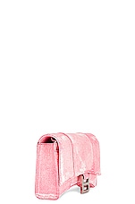 Balenciaga Hourglass Wallet On A Chain in Denim Pink, view 4, click to view large image.