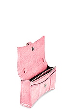 Balenciaga Hourglass Wallet On A Chain in Denim Pink, view 5, click to view large image.