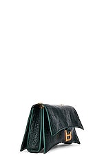 Balenciaga Crush Wallet On A Chain in Forest Green, view 4, click to view large image.