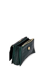 Balenciaga Crush Wallet On A Chain in Forest Green, view 5, click to view large image.