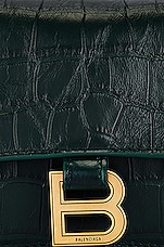 Balenciaga Crush Wallet On A Chain in Forest Green, view 8, click to view large image.
