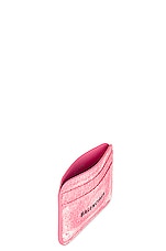 Balenciaga Cash Card Holder in Denim Pink & Black, view 4, click to view large image.