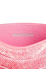 Balenciaga Cash Card Holder in Denim Pink & Black, view 5, click to view large image.