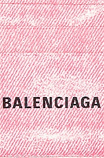 Balenciaga Cash Card Holder in Denim Pink & Black, view 6, click to view large image.