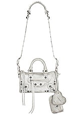 Balenciaga Mini Le Cagole Duffle Bag in Optic White, view 1, click to view large image.