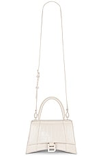 Balenciaga Small Hourglass Top Handle Bag in Nacre, view 1, click to view large image.