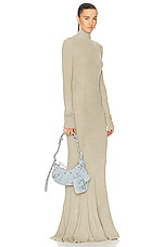 Balenciaga Xs Washed Denim Le Cagole Shoulder Bag in Pale Blue, view 2, click to view large image.