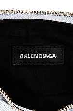 Balenciaga Xs Washed Denim Le Cagole Shoulder Bag in Pale Blue, view 6, click to view large image.