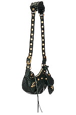 Balenciaga Xs Le Cagole Shoulder Bag in Forest Green, view 4, click to view large image.