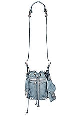 Balenciaga Xs Le Cagole Bucket Bag in Blue, view 1, click to view large image.