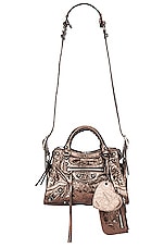 Balenciaga Xs Neo Cagole Bag In Dark Bronze in Dark Bronze, view 1, click to view large image.