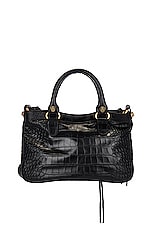 Balenciaga Medium Le Cagole Tote Bag In Black in Black, view 4, click to view large image.
