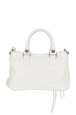 Balenciaga Medium Le Cagole Tote Bag In Optic White in Optic White, view 4, click to view large image.