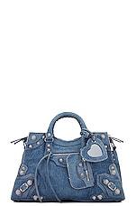 Balenciaga Neo Cagole City Bag in Blue, view 1, click to view large image.