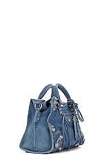 Balenciaga Neo Cagole City Bag in Blue, view 4, click to view large image.