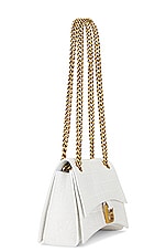 Balenciaga Small Crush Chain Bag In Optic White in Optic White, view 4, click to view large image.