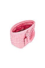 Balenciaga Xs Bistro Basket Bag in Sweet Pink & White, view 6, click to view large image.