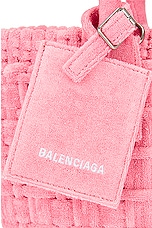 Balenciaga Xs Bistro Basket Bag in Sweet Pink & White, view 8, click to view large image.