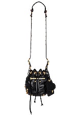 Balenciaga Xs Le Cagole Bucket Bag in Black, view 1, click to view large image.