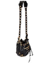 Balenciaga Xs Le Cagole Bucket Bag in Black, view 5, click to view large image.