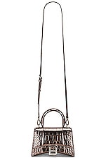 Balenciaga Xs Hourglass Top Handle Bag in Dark Bronze, view 1, click to view large image.