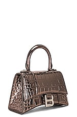 Balenciaga Xs Hourglass Top Handle Bag in Dark Bronze, view 5, click to view large image.