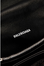Balenciaga Small Crush Chain Bag In Charcoal Black in Charcoal Black, view 7, click to view large image.