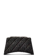 Balenciaga Crush Wallet On Chain Bag in Charcoal Black, view 3, click to view large image.