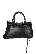 Balenciaga Neo Cagole With Strass Small Tote Bag in Black, view 4, click to view large image.