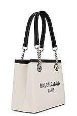 Balenciaga Duty Free Small Tote Bag in Naturel, view 4, click to view large image.
