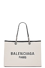 Balenciaga Duty Free Large Tote Bag in Naturel, view 1, click to view large image.