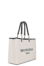 Balenciaga Duty Free Large Tote Bag in Naturel, view 4, click to view large image.