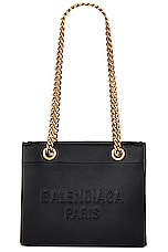 Balenciaga Duty Free Small Tote Bag in Black, view 1, click to view large image.
