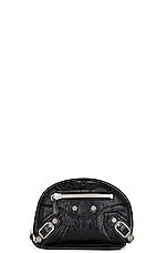 Balenciaga Le Cagole XS Cosmetic Pouch in Black, view 1, click to view large image.